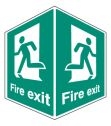 Fire exit projecting sign