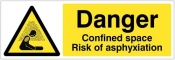 Danger Confined space Risk of asphyxiation Sign