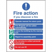 Fire action auto dial with lift