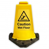Caution Wet Floor Weighted Double-Sided Cone