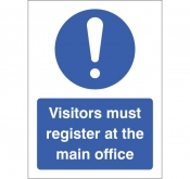 Visitors must register at the main office