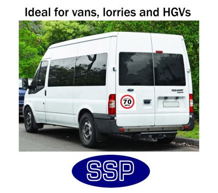 Limited to 68mph Lorry and Van Speed limit Label 100x100mm : Safety ...