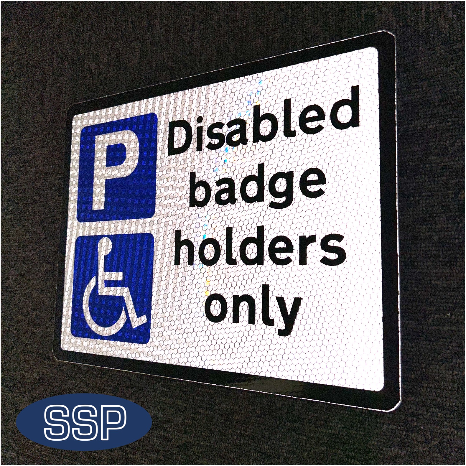 Disabled Badge Holders Only Sign 320x250mm R2 (With Channelling For Post  Mounting)