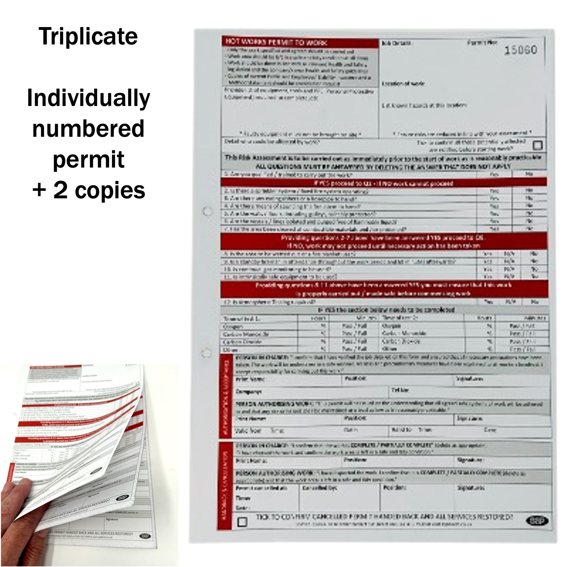 Hot Works Permit To Work - Duplicating 